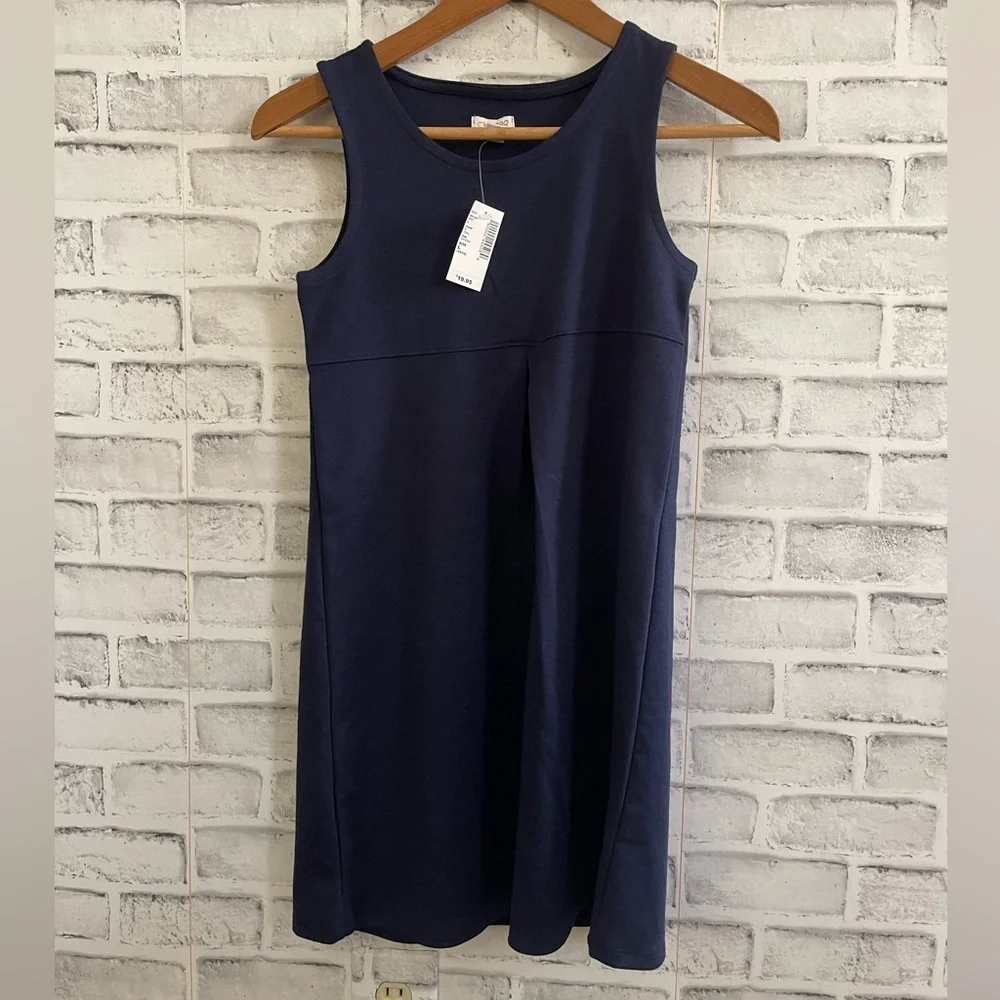 NWT! The Children’s Place little girl navy blue sleeveless dress Large (10/12)